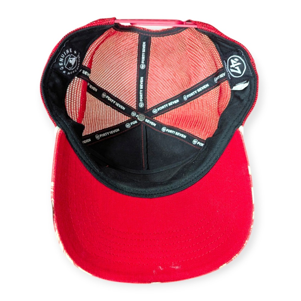 47 Brand Philadelphia Phillies Red Floral Tropical Trucker Hat Mesh Snapback Cap - Picture 6 of 6